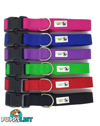 100% Pure Bamboo Fibre Dog Collar Plastic Buckle - Moondidley Pets - MDPCOLBAMBXSPNK