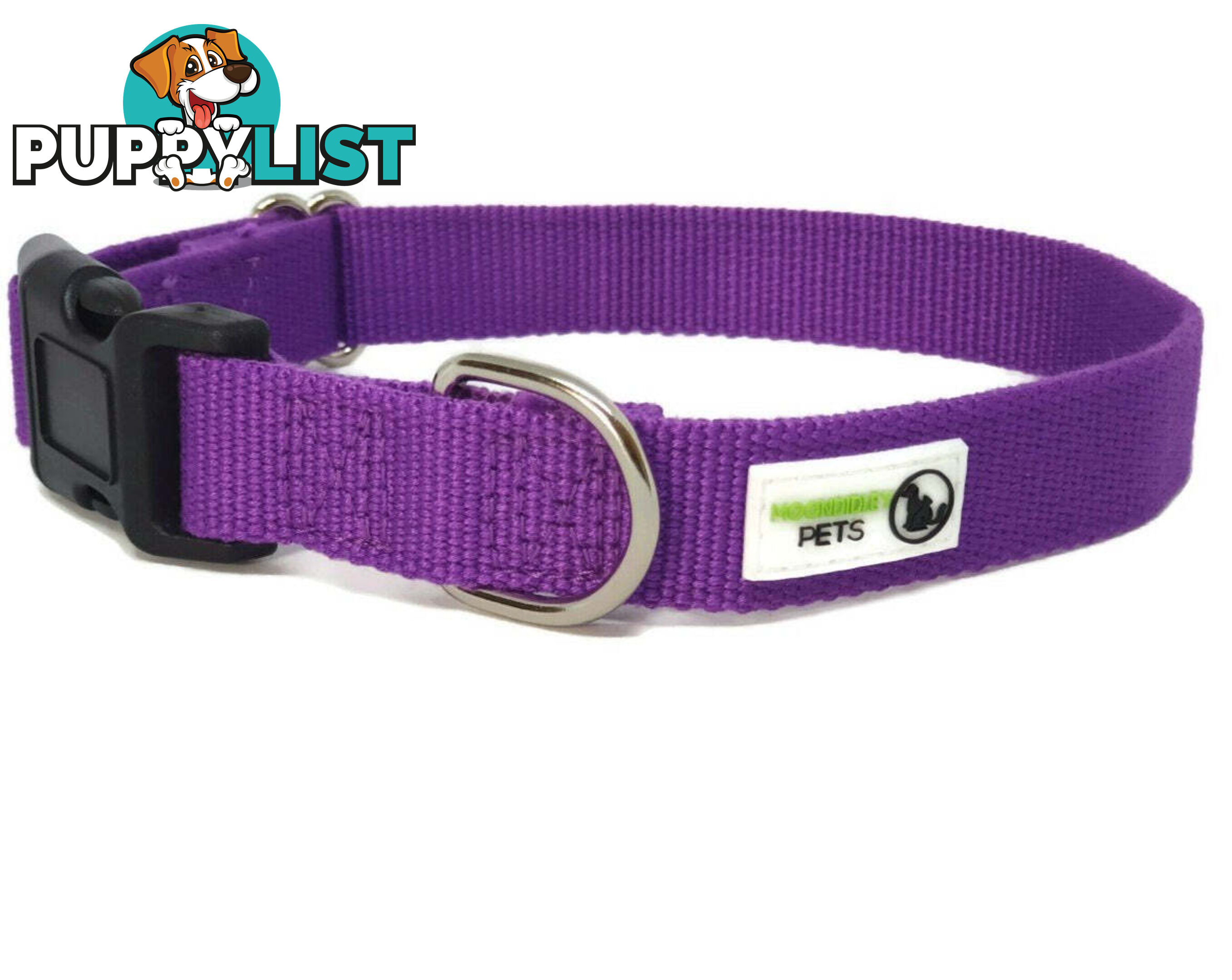 100% Pure Bamboo Fibre Dog Collar Plastic Buckle - Moondidley Pets - MDPCOLBAMBXSPNK