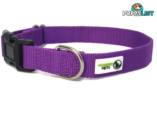 100% Pure Bamboo Fibre Dog Collar Plastic Buckle - Moondidley Pets - MDPCOLBAMBXSPNK