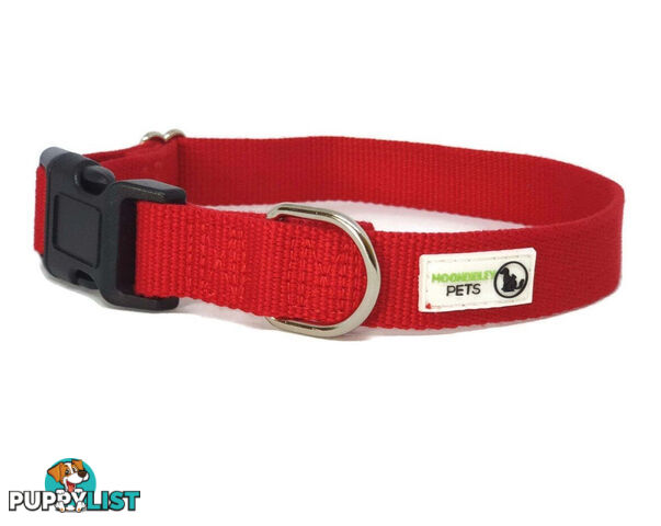 100% Pure Bamboo Fibre Dog Collar Plastic Buckle - Moondidley Pets - MDPCOLBAMBXSPNK