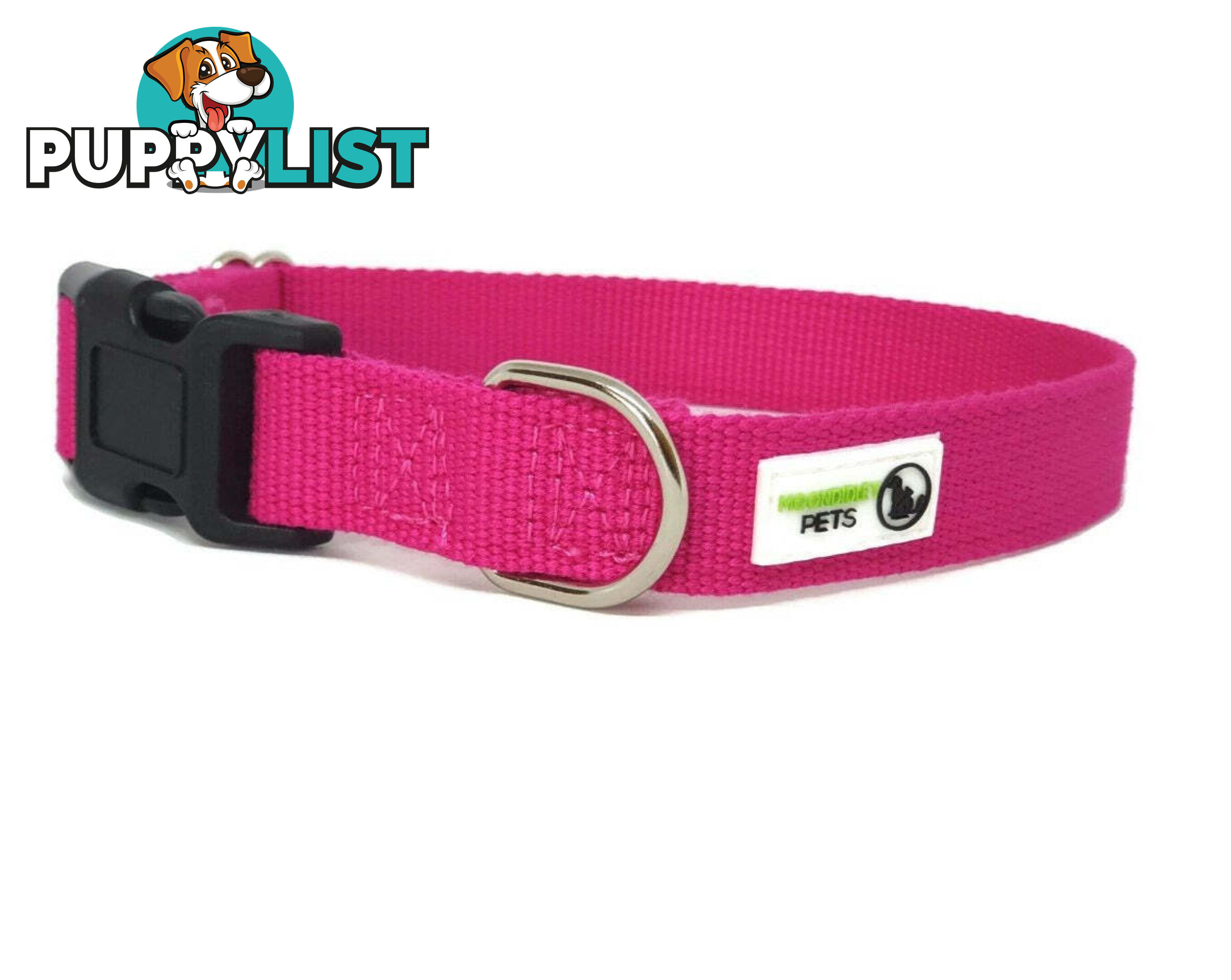 100% Pure Bamboo Fibre Dog Collar Plastic Buckle - Moondidley Pets - MDPCOLBAMBMGRN