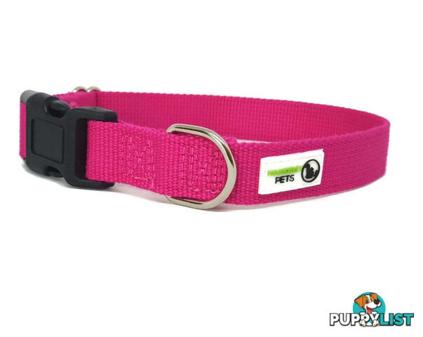 100% Pure Bamboo Fibre Dog Collar Plastic Buckle - Moondidley Pets - MDPCOLBAMBMGRN