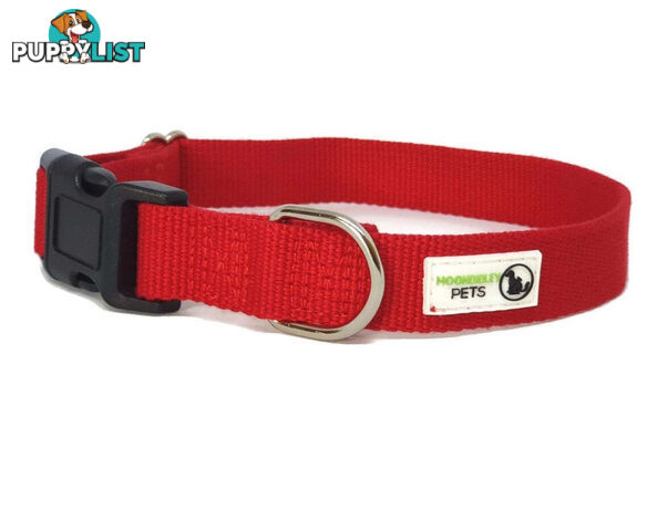 100% Pure Bamboo Fibre Dog Collar Plastic Buckle - Moondidley Pets - MDPCOLBAMBMGRN