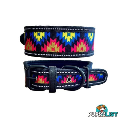 Thick Neoprene Dog Collar - Hand Made by The Bark Side - TBSNEOSMLGEOM