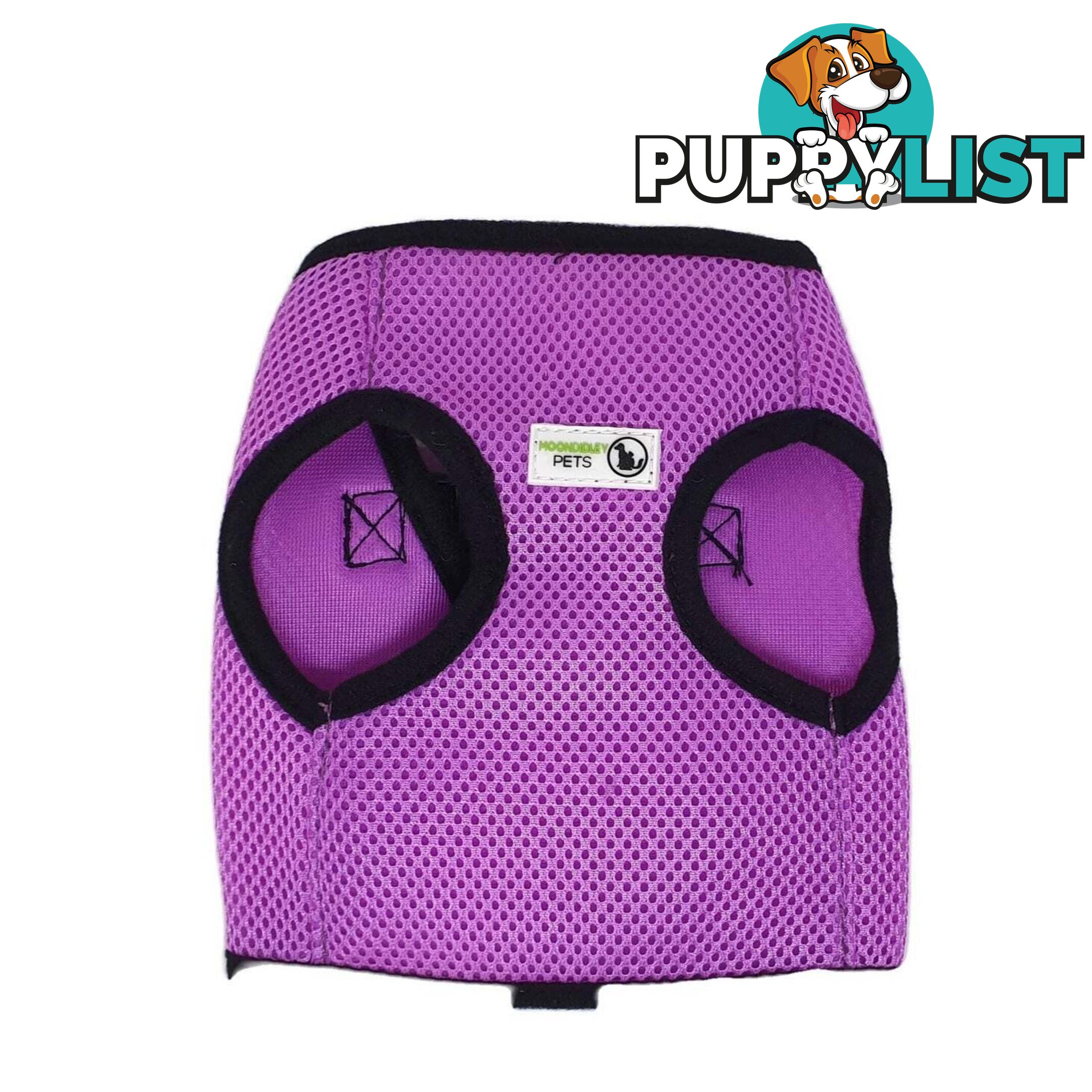 Vest Harness Pet Dog-Cat Step-in Velcro and Buckle Attachments - Moondidley Pets - MDPVESTXSPNK