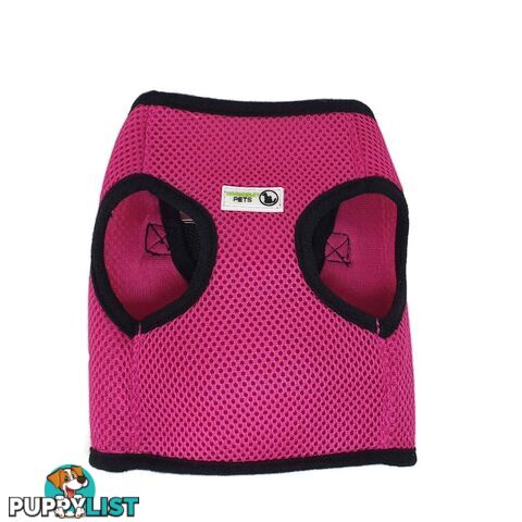 Vest Harness Pet Dog-Cat Step-in Velcro and Buckle Attachments - Moondidley Pets - MDPVESTXSPNK