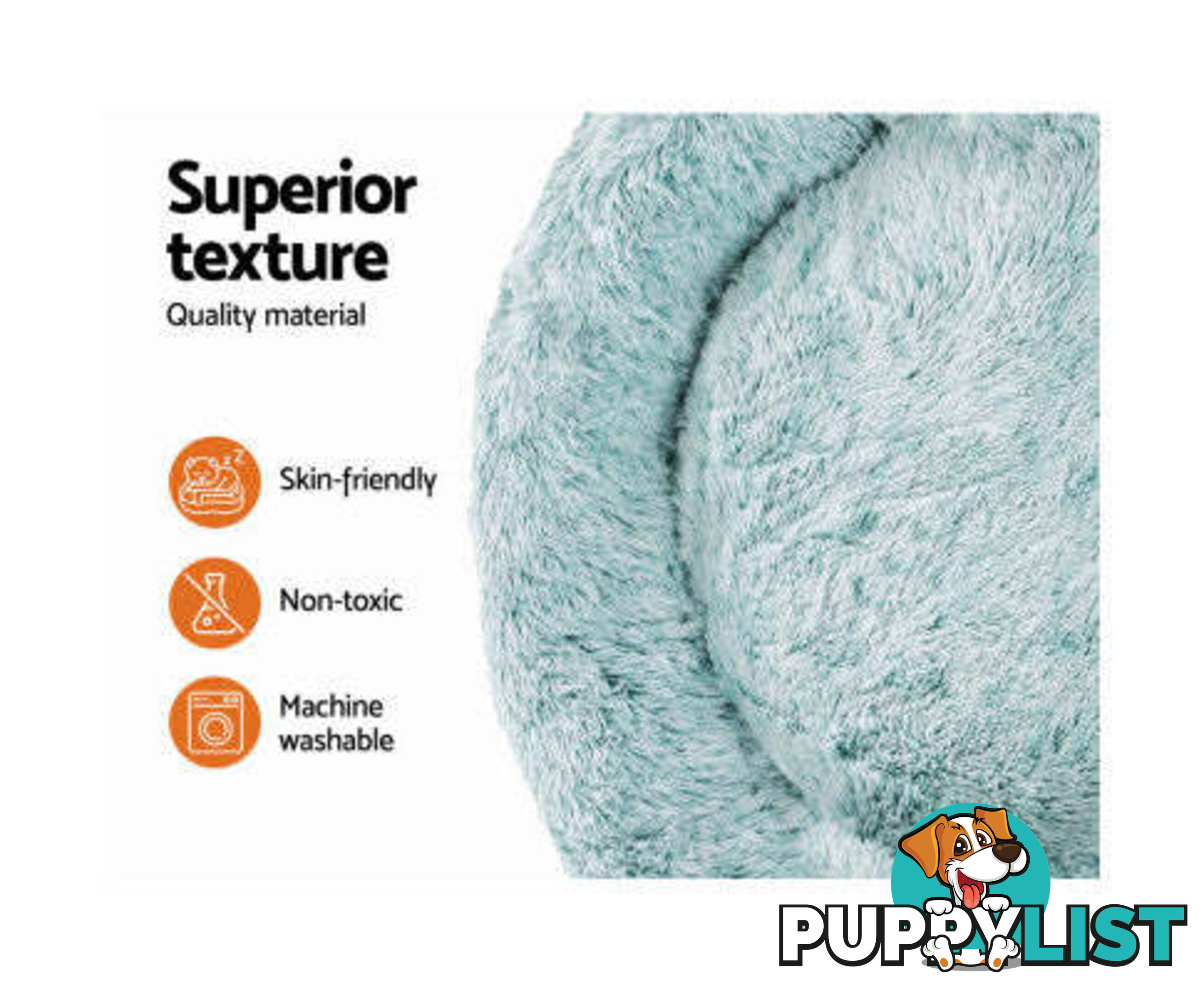 Pet Bed Dog Cat Calming Bed Sleeping Comfy Washable - PET-BED-D90-CO