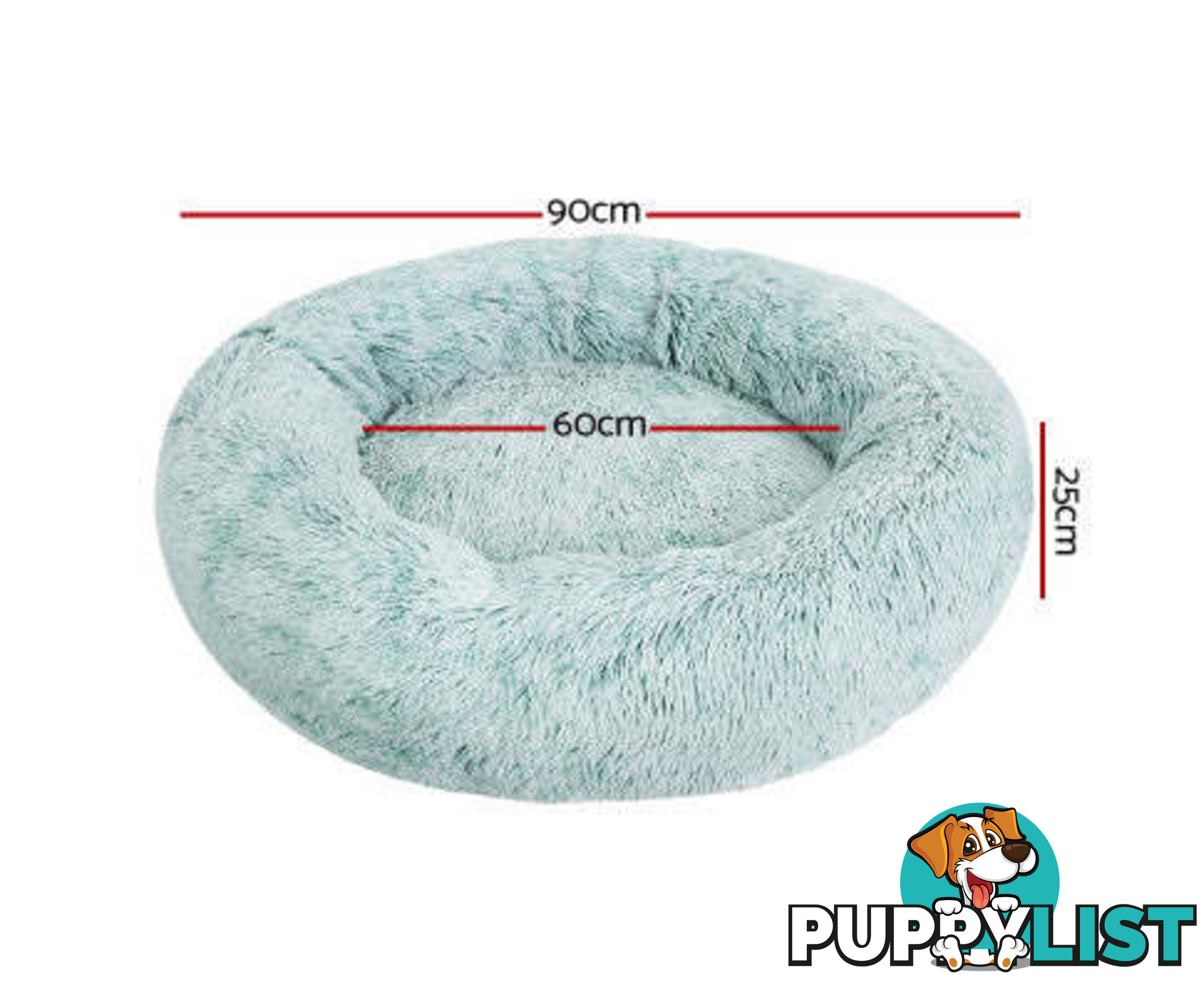 Pet Bed Dog Cat Calming Bed Sleeping Comfy Washable - PET-BED-D90-CO
