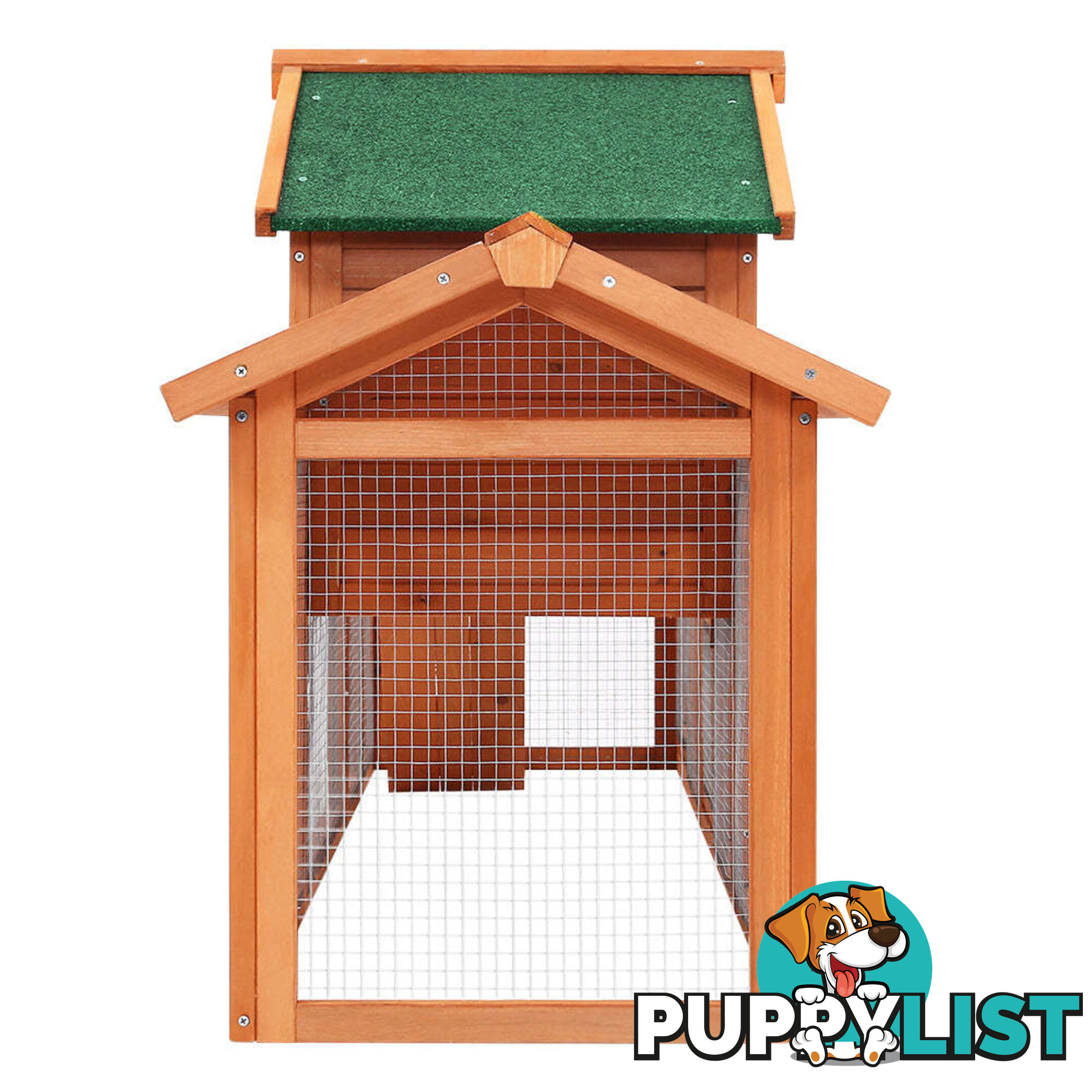 i.Pet Chicken Coop Rabbit Hutch 220cm x 44cm x 84cm Large Run Wooden Outdoor Bunny Cage House - PET-GT-RH1500D-220