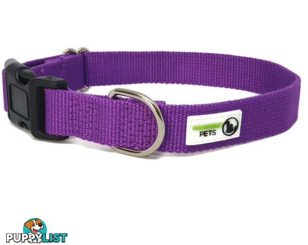 100% Pure Bamboo Fibre Dog Collar Plastic Buckle - Moondidley Pets - MDPCOLBAMLPNK