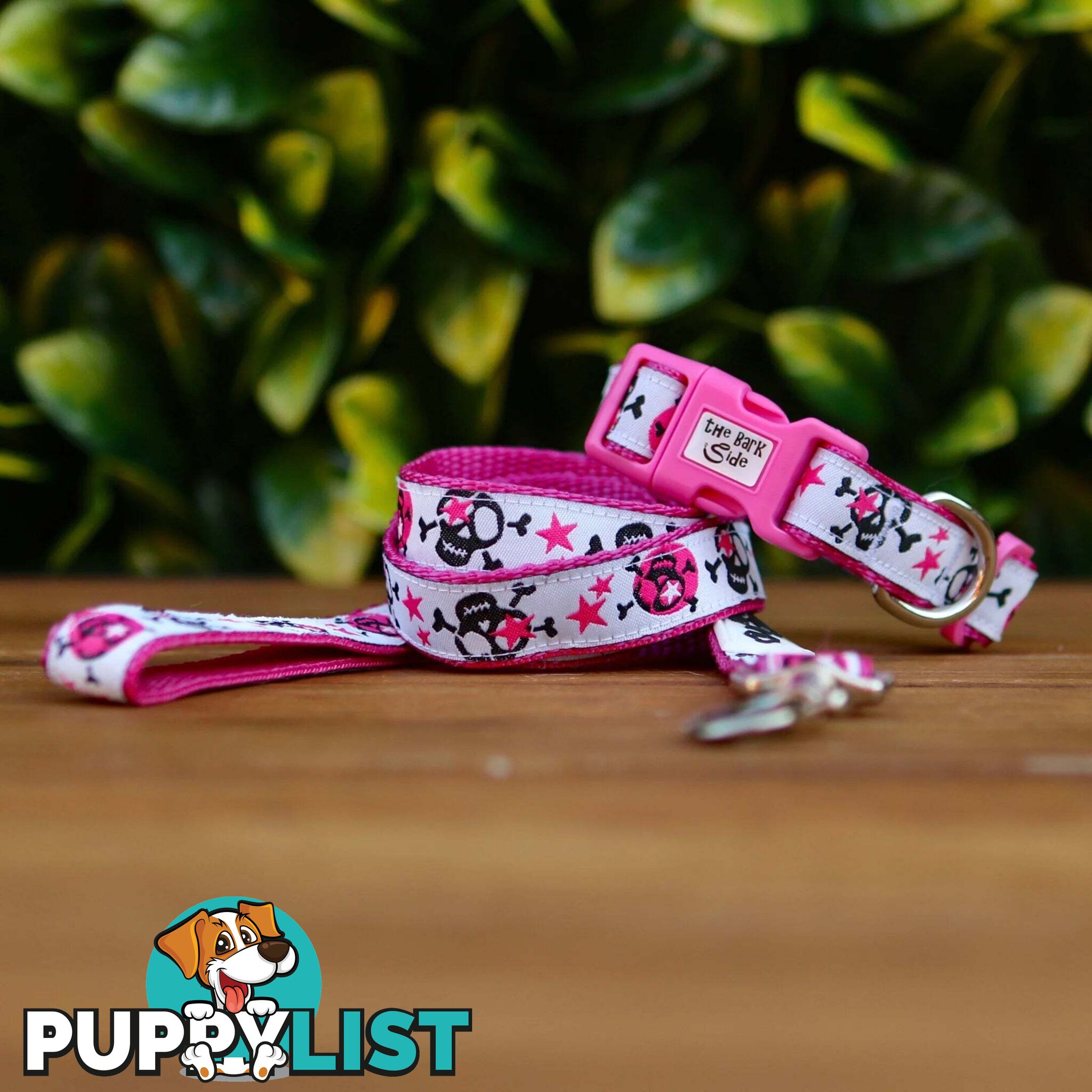 Skulls & Stars Dog Lead / Dog Leash - Hand Made by The Bark Side - TBSLDSKULBLU201.2