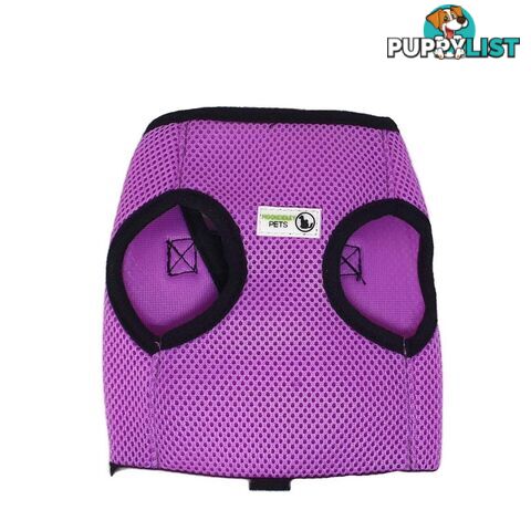 Vest Harness Pet Dog-Cat Step-in Velcro and Buckle Attachments - Moondidley Pets - MDPVESTLBLK