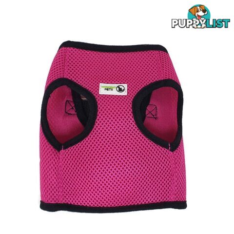Vest Harness Pet Dog-Cat Step-in Velcro and Buckle Attachments - Moondidley Pets - MDPVESTLBLK