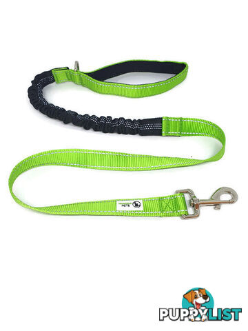 Bungee Dog Lead Nylon w/Reflective Stitching - Moondidley Pets - MDPLDBUNPUR