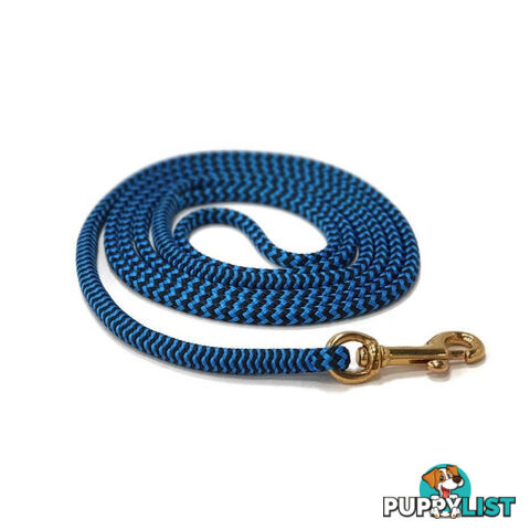 1.8m Long Lead 6mm Rope No Stitching - Yarnix - YNXLD6MM-BLK-BLU