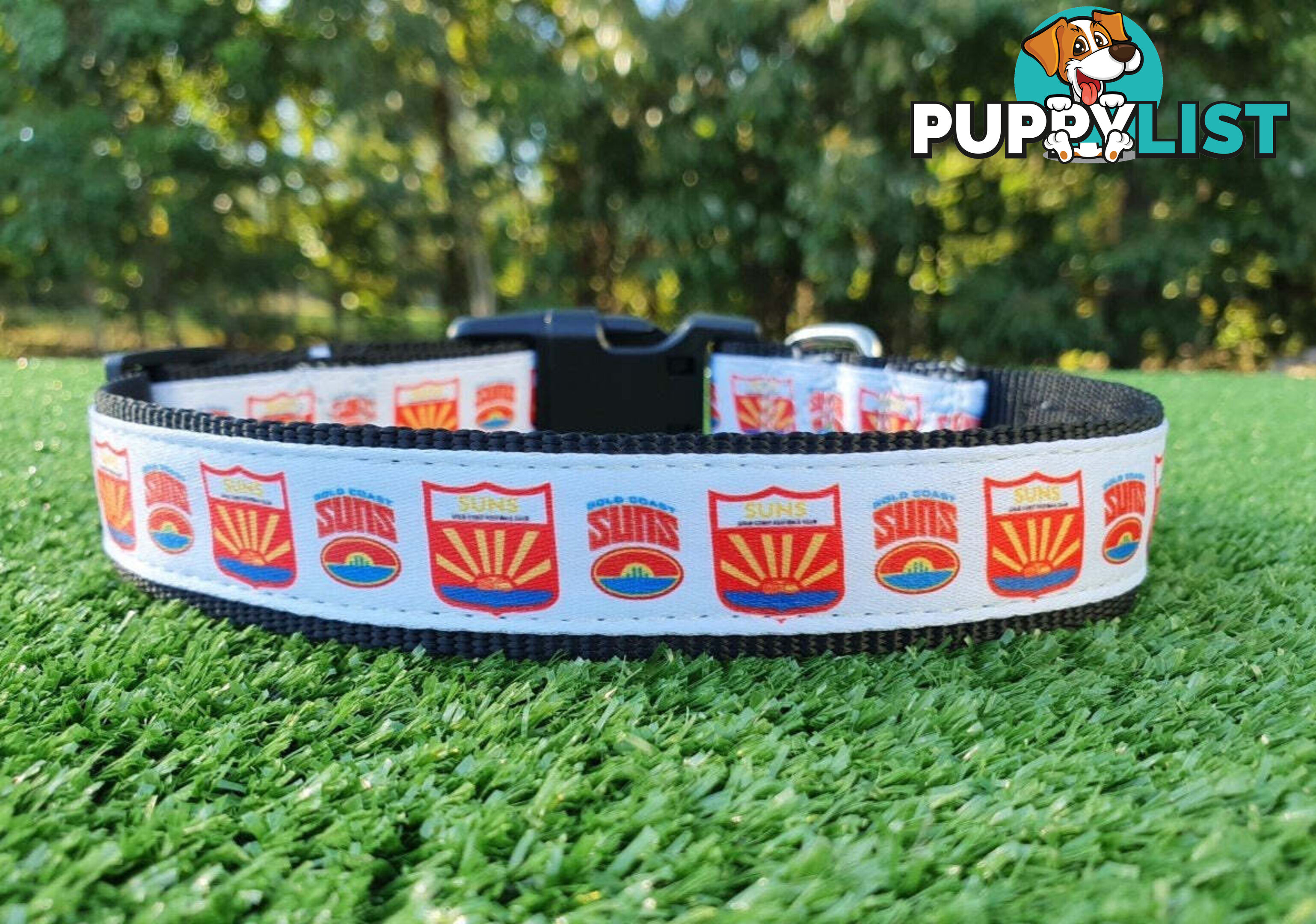 AFL Dog Collars, Footy - Aussie Rules - Moondidley Pets - MDPCOLAFLSCM