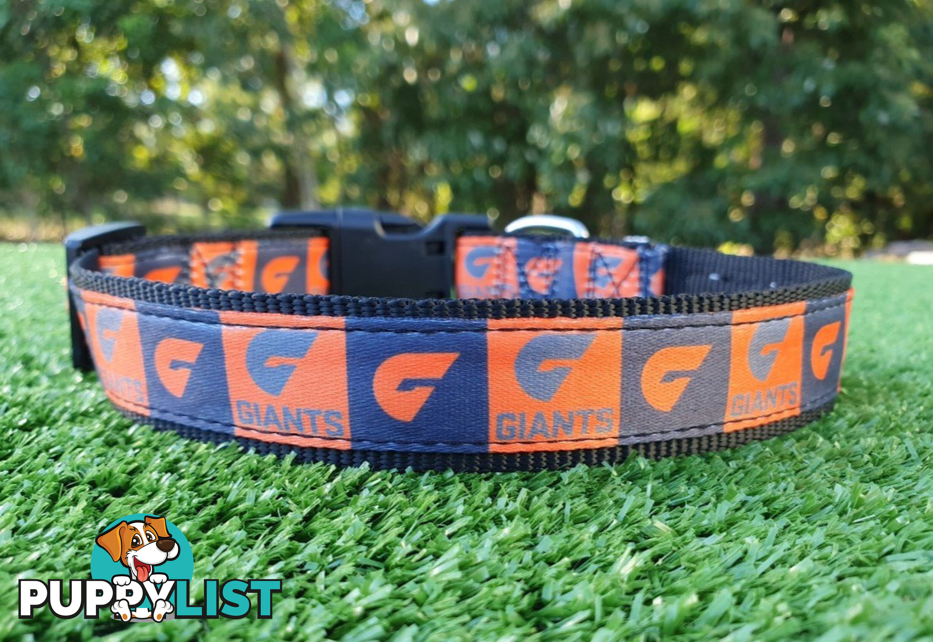 AFL Dog Collars, Footy - Aussie Rules - Moondidley Pets - MDPCOLAFLSCM