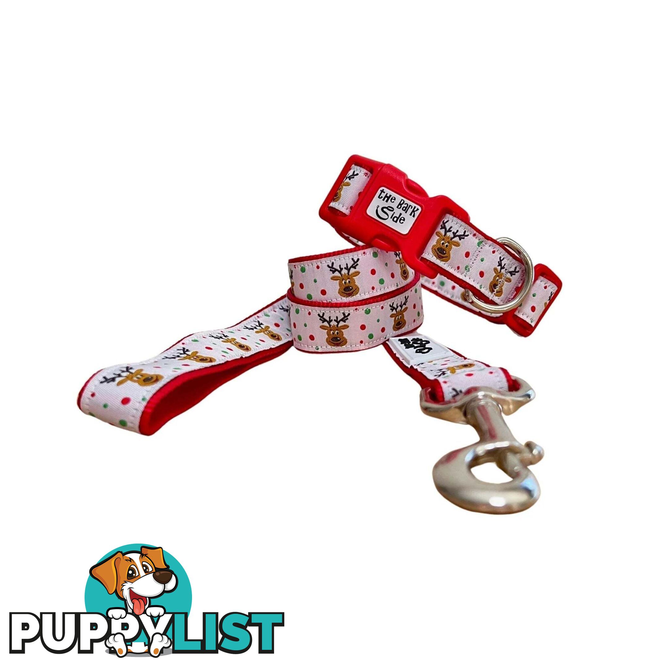 Christmas Dog Collar / Reindeer / Santa / XS - L - Hand Made by The Bark Side - TBSCHRMEDREI