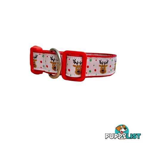 Christmas Dog Collar / Reindeer / Santa / XS - L - Hand Made by The Bark Side - TBSCHRMEDREI