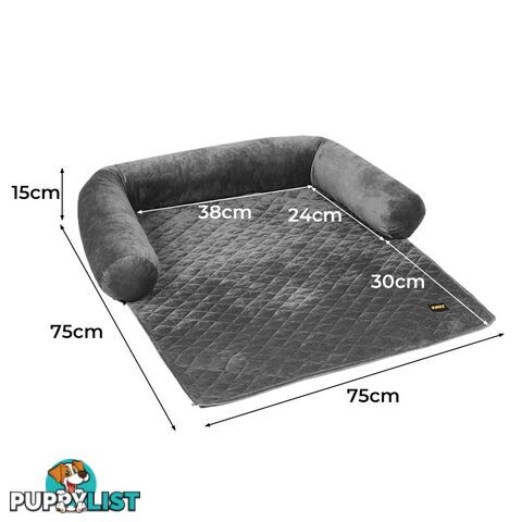 Pet Protector Sofa Cover Dog Cat Waterproof Couch Cushion Slipcovers PaWz - WB-PT1123-M-GY
