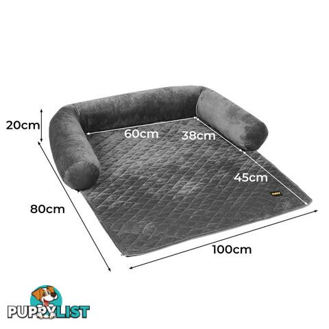 Pet Protector Sofa Cover Dog Cat Waterproof Couch Cushion Slipcovers PaWz - WB-PT1123-M-GY