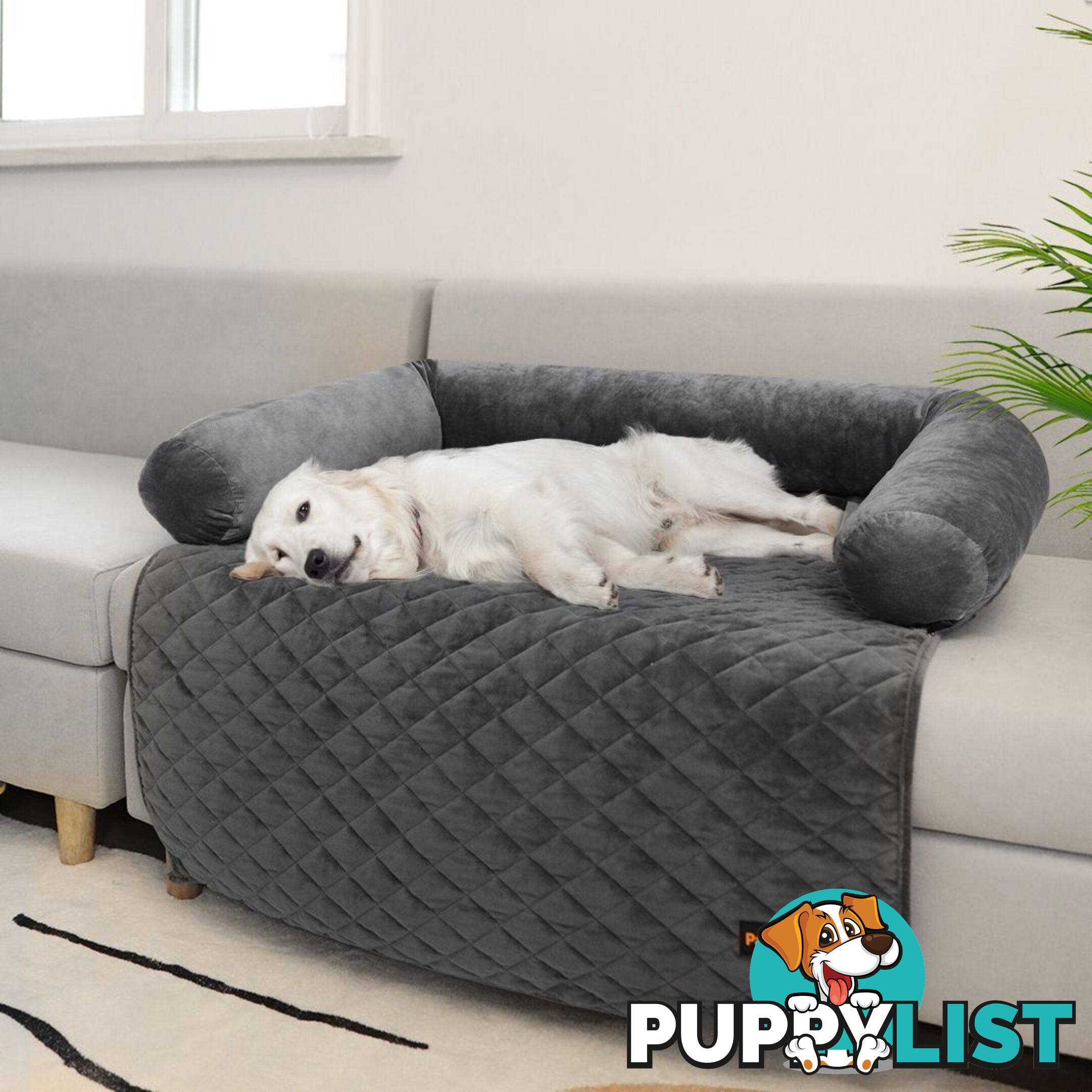 Pet Protector Sofa Cover Dog Cat Waterproof Couch Cushion Slipcovers PaWz - WB-PT1123-M-GY