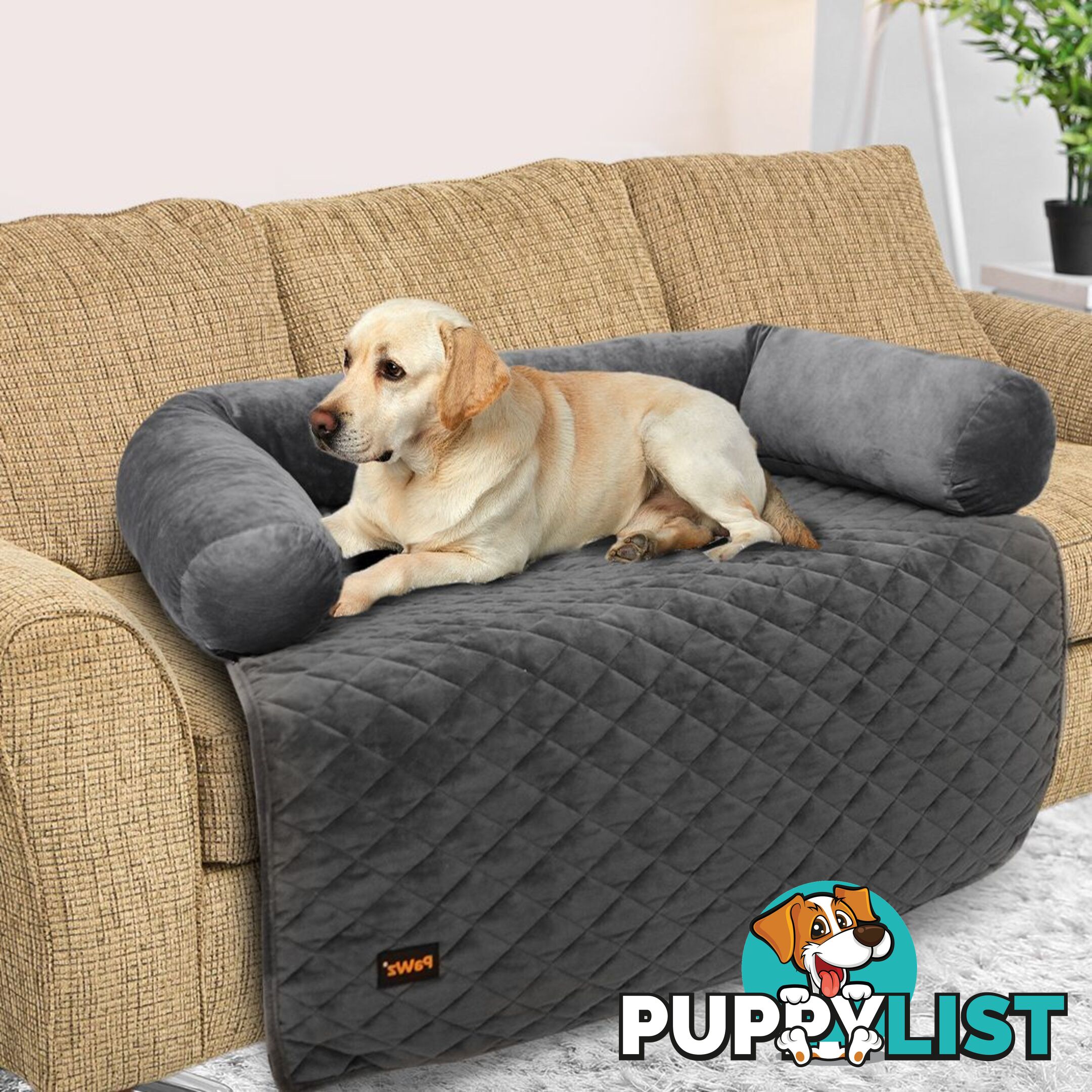 Pet Protector Sofa Cover Dog Cat Waterproof Couch Cushion Slipcovers PaWz - WB-PT1123-M-GY