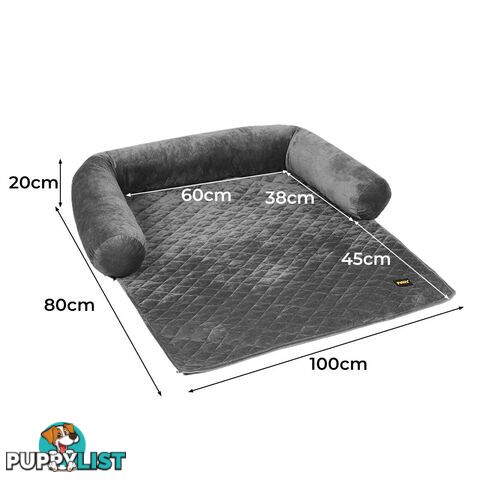 Pet Protector Sofa Cover Dog Cat Waterproof Couch Cushion Slipcovers PaWz - WB-PT1123-M-GY