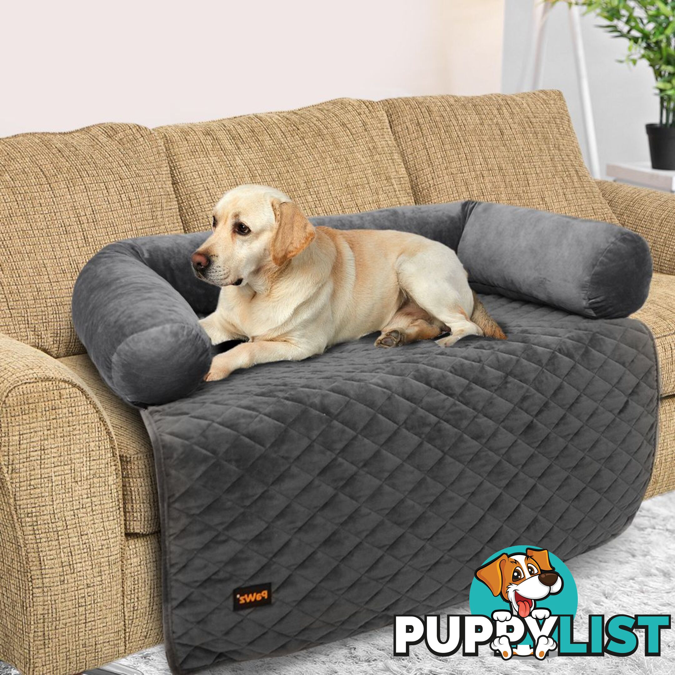 Pet Protector Sofa Cover Dog Cat Waterproof Couch Cushion Slipcovers PaWz - WB-PT1123-M-GY