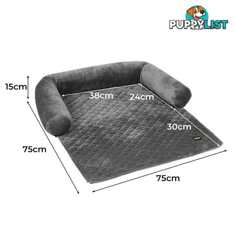 Pet Protector Sofa Cover Dog Cat Waterproof Couch Cushion Slipcovers PaWz - WB-PT1123-M-GY