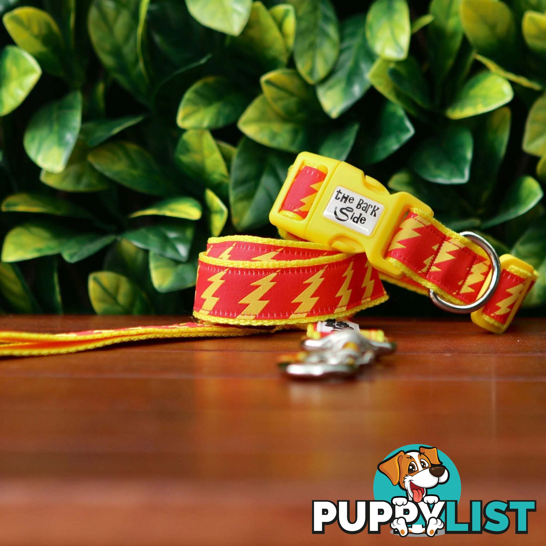 Lightning Bolt Dog Lead / Dog Leash - Hand Made by The Bark Side - TBSLDLIGBLK251.8