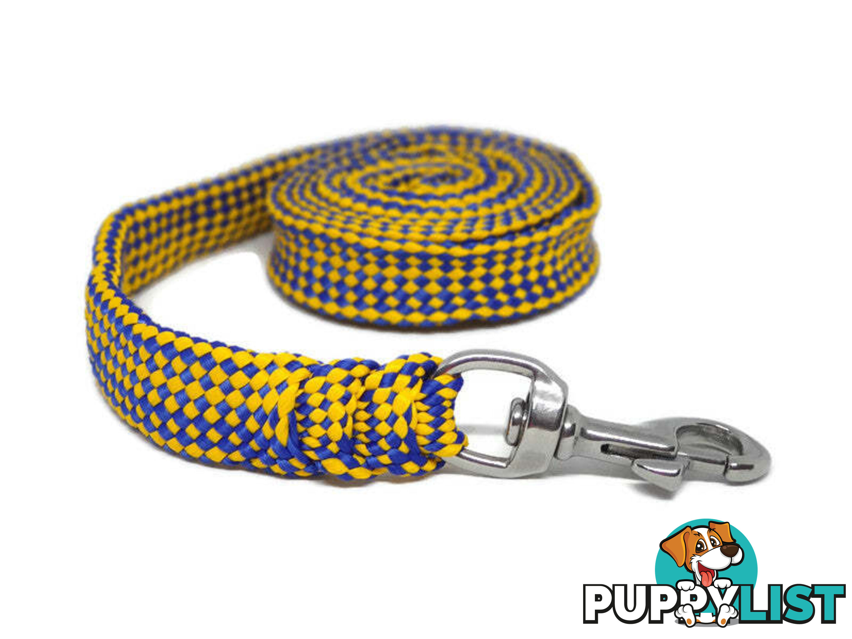 1.8m to 10m Long Dog Lead No Stitching Tough Yarnix 20mm Wide - YNXLD201.8SSGRN