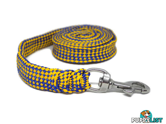 1.8m to 10m Long Dog Lead No Stitching Tough Yarnix 20mm Wide - YNXLD201.8SSGRN