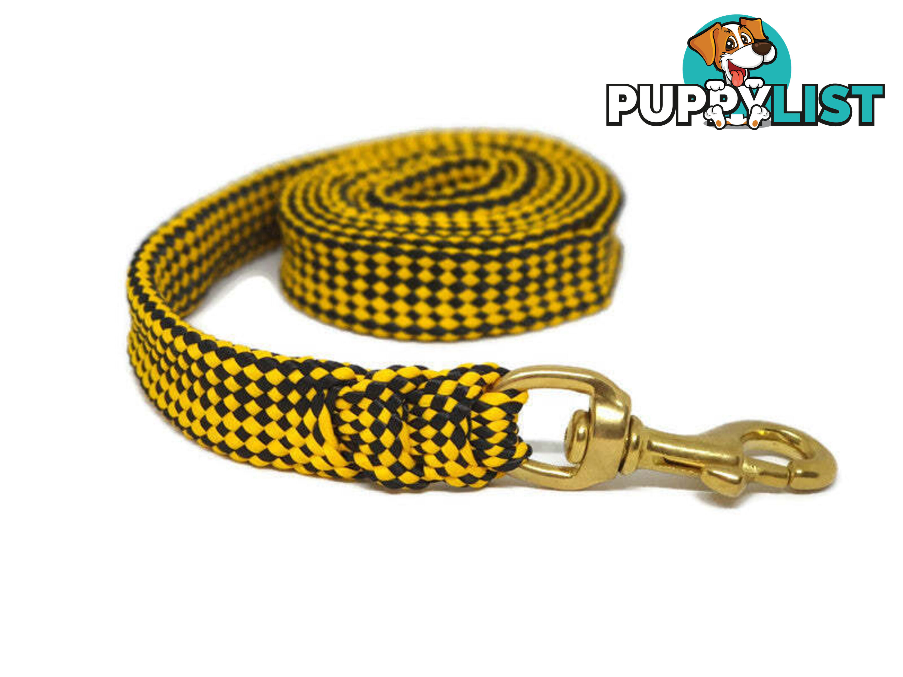 1.8m to 10m Long Dog Lead No Stitching Tough Yarnix 20mm Wide - YNXLD201.8SSGRN
