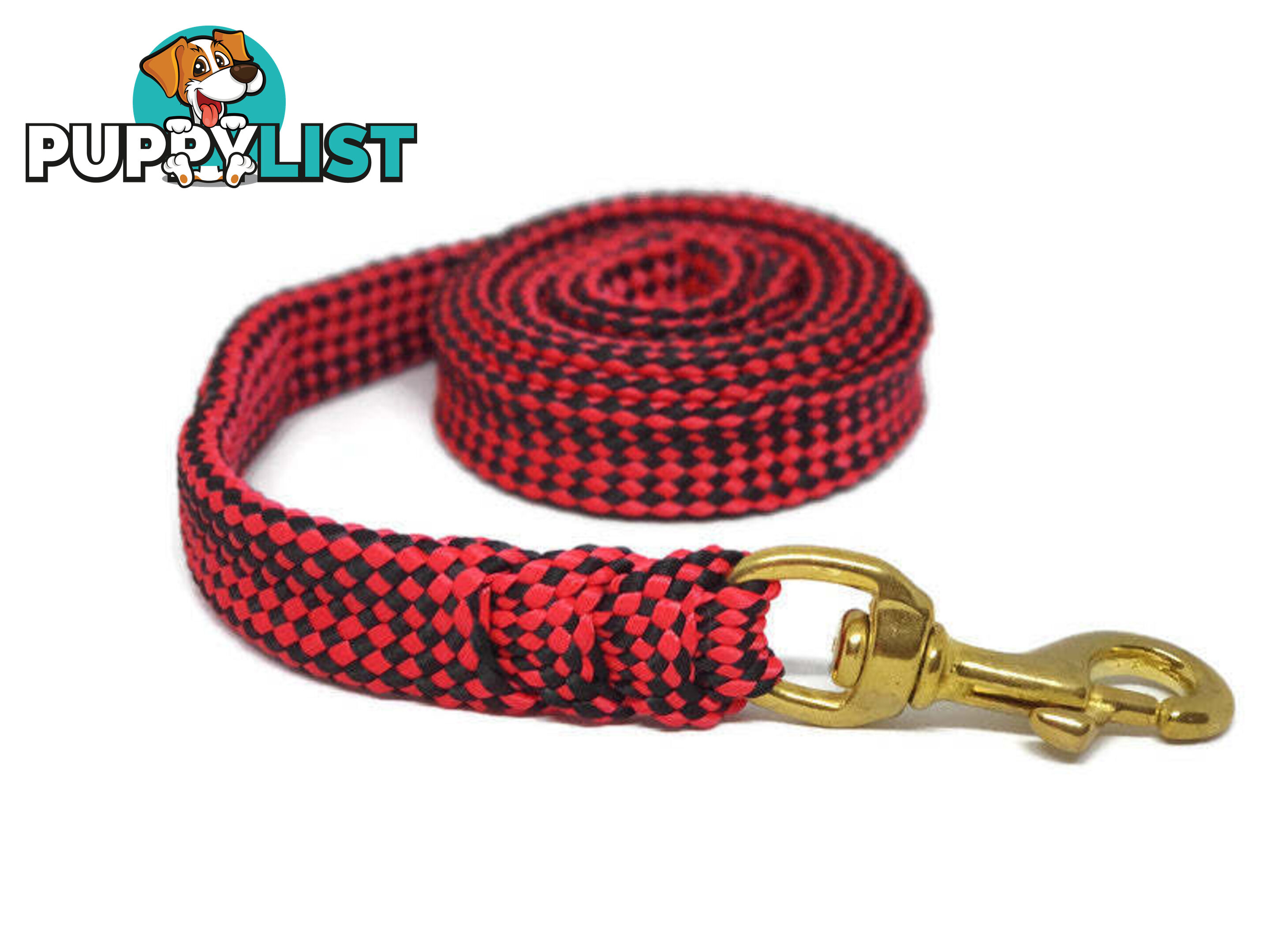 1.8m to 10m Long Dog Lead No Stitching Tough Yarnix 20mm Wide - YNXLD201.8SSGRN
