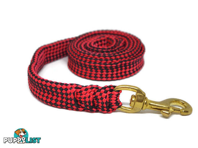 1.8m to 10m Long Dog Lead No Stitching Tough Yarnix 20mm Wide - YNXLD201.8SSGRN