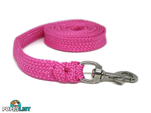 1.8m to 10m Long Dog Lead No Stitching Tough Yarnix 20mm Wide - YNXLD201.8SSGRN