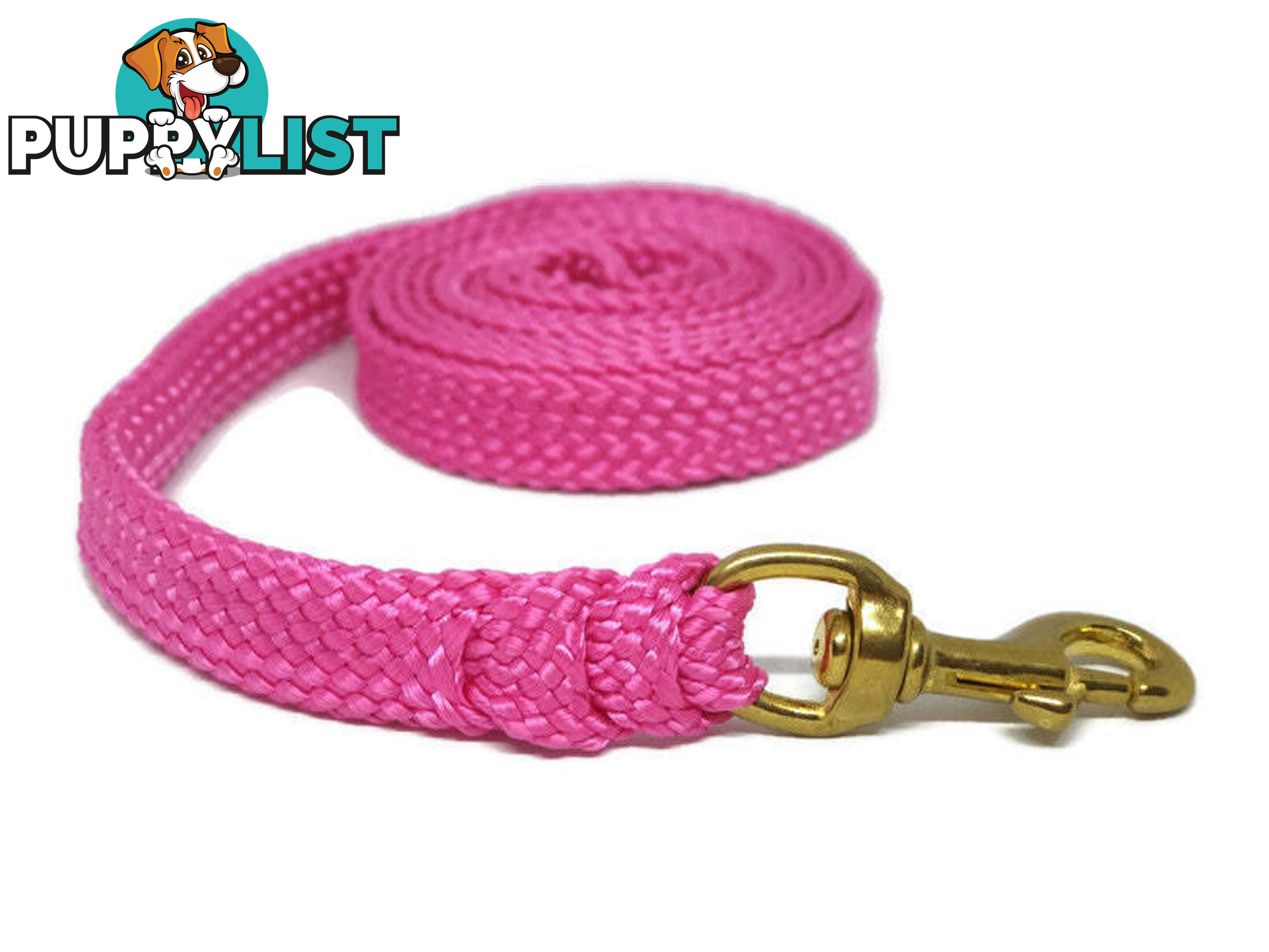 1.8m to 10m Long Dog Lead No Stitching Tough Yarnix 20mm Wide - YNXLD201.8SSGRN