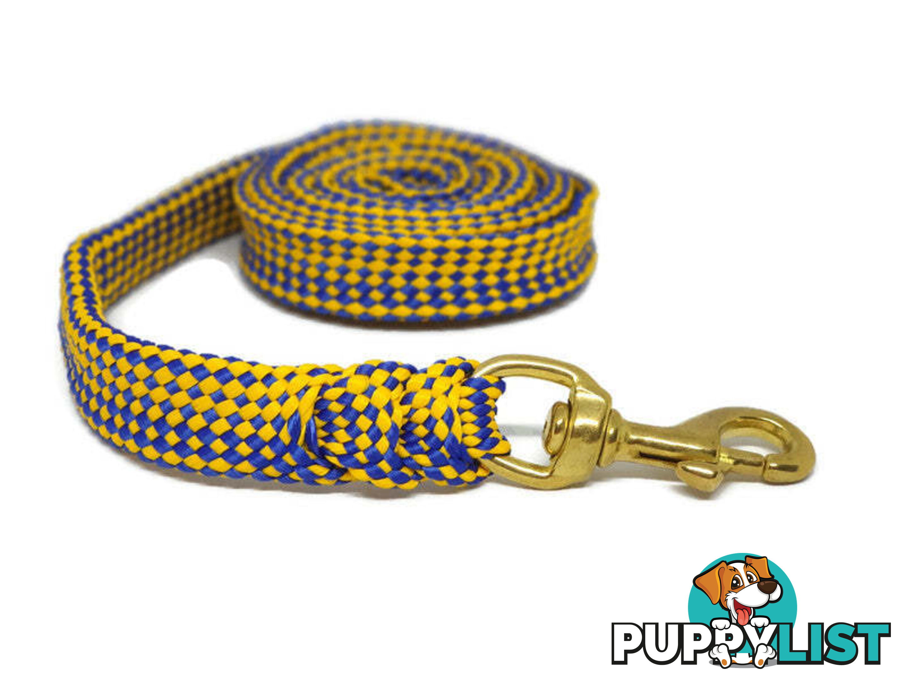 1.8m to 10m Long Dog Lead No Stitching Tough Yarnix 20mm Wide - YNXLD201.8SSGRN