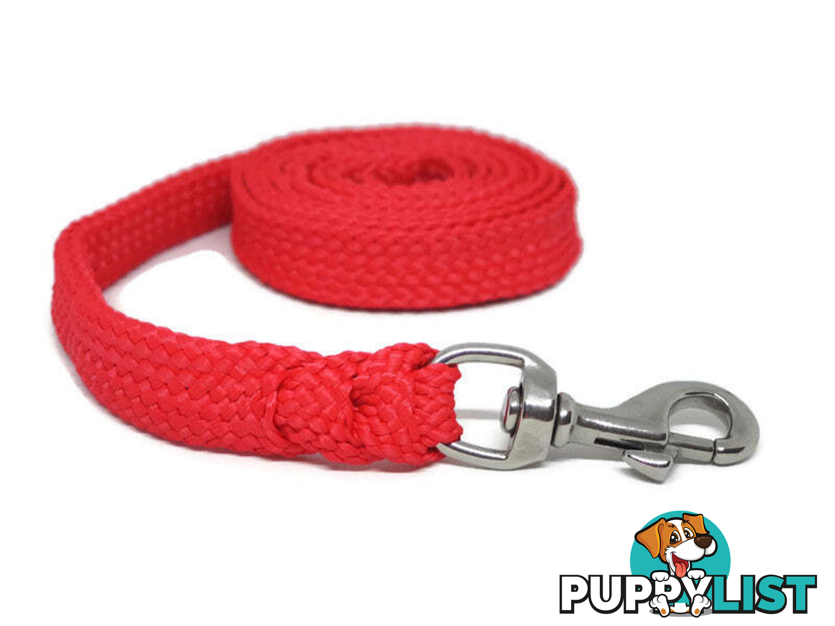 1.8m to 10m Long Dog Lead No Stitching Tough Yarnix 20mm Wide - YNXLD201.8SSGRN
