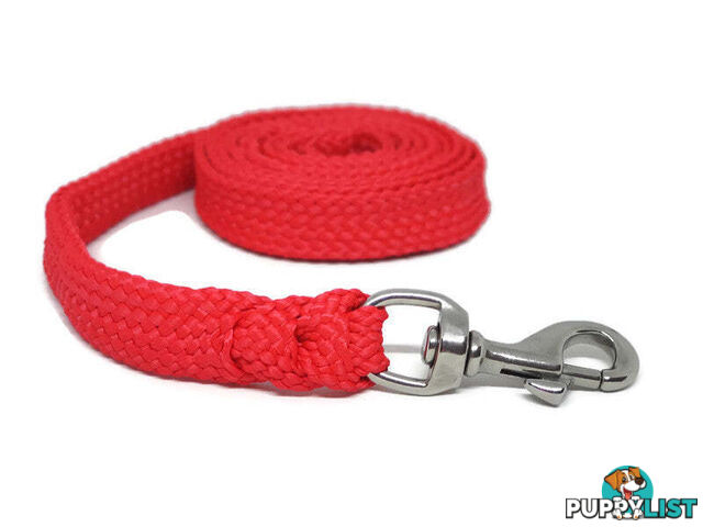 1.8m to 10m Long Dog Lead No Stitching Tough Yarnix 20mm Wide - YNXLD201.8SSGRN