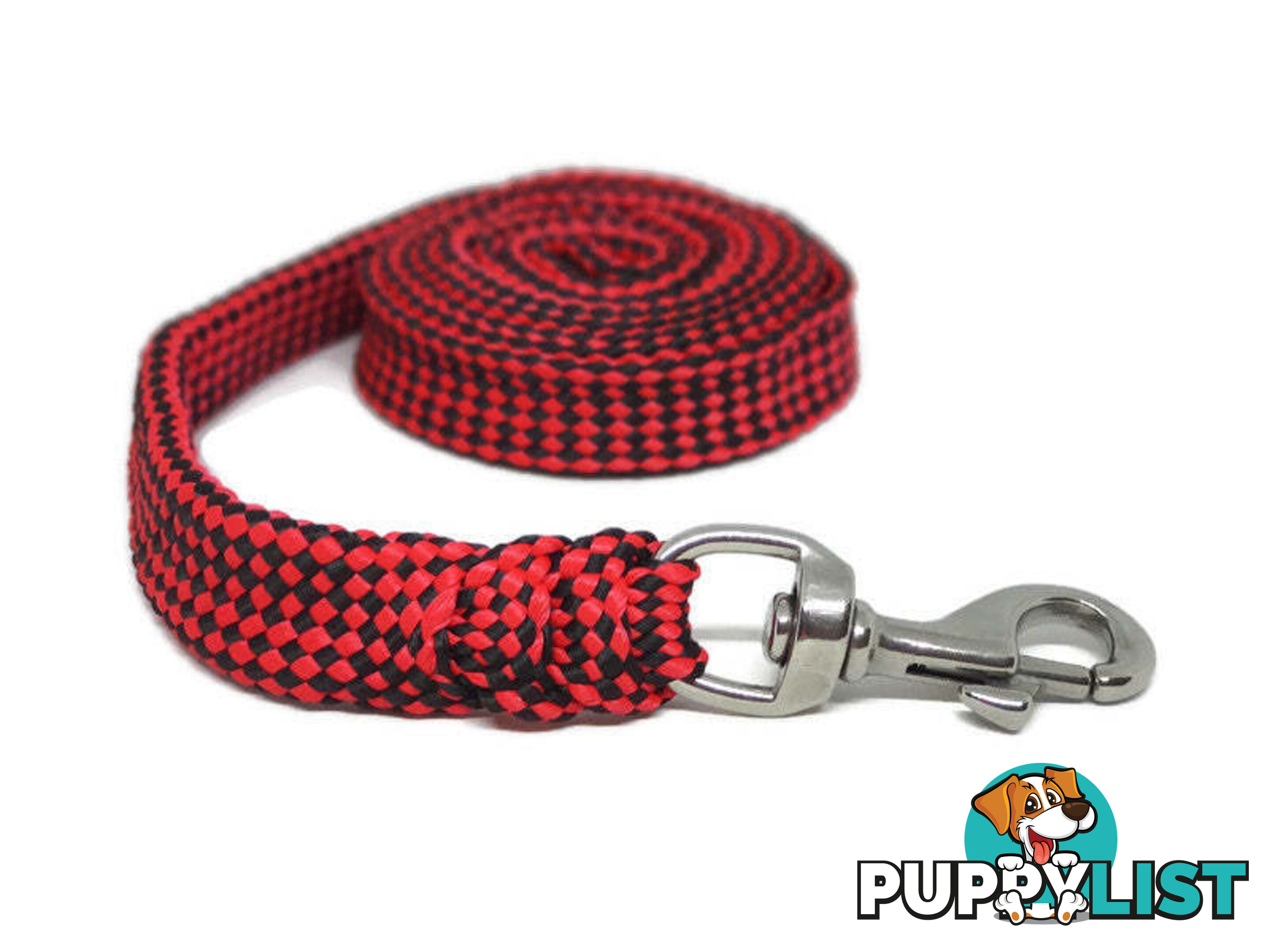 1.8m to 10m Long Dog Lead No Stitching Tough Yarnix 20mm Wide - YNXLD201.8SSGRN
