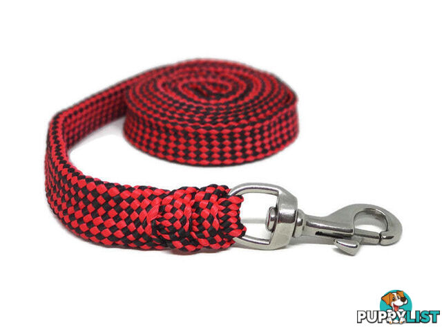 1.8m to 10m Long Dog Lead No Stitching Tough Yarnix 20mm Wide - YNXLD201.8SSGRN