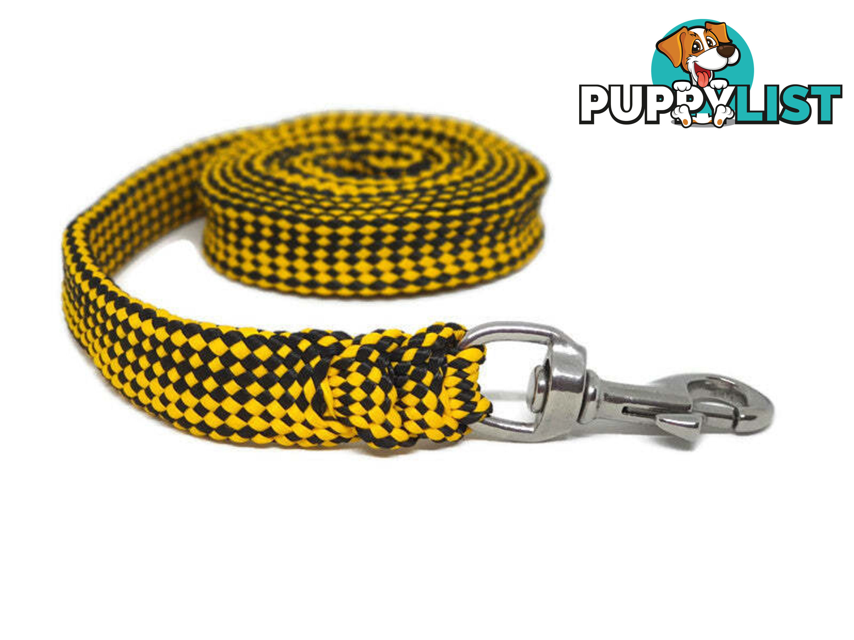 1.8m to 10m Long Dog Lead No Stitching Tough Yarnix 20mm Wide - YNXLD201.8SSGRN