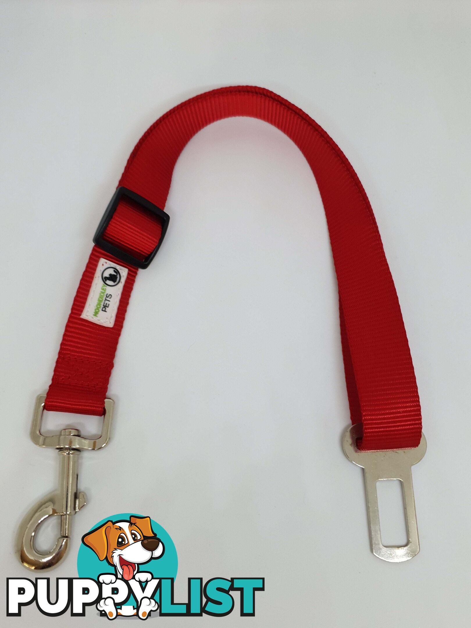 Seat Belt Safety Travel Attachment Connector - Moondidley Pets - MDPSBRED