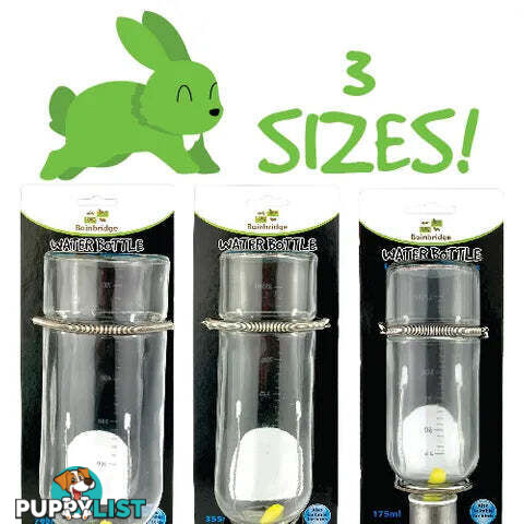 GLASS WATER BOTTLE RABBITS - BAINBRIDGE - BB-A8113