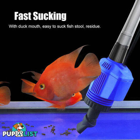 Electric Aquarium Fish Tank Cleaner Water Exchanger Siphon Vacuum Sand Cleaner - V201-GAA01BLU20AU