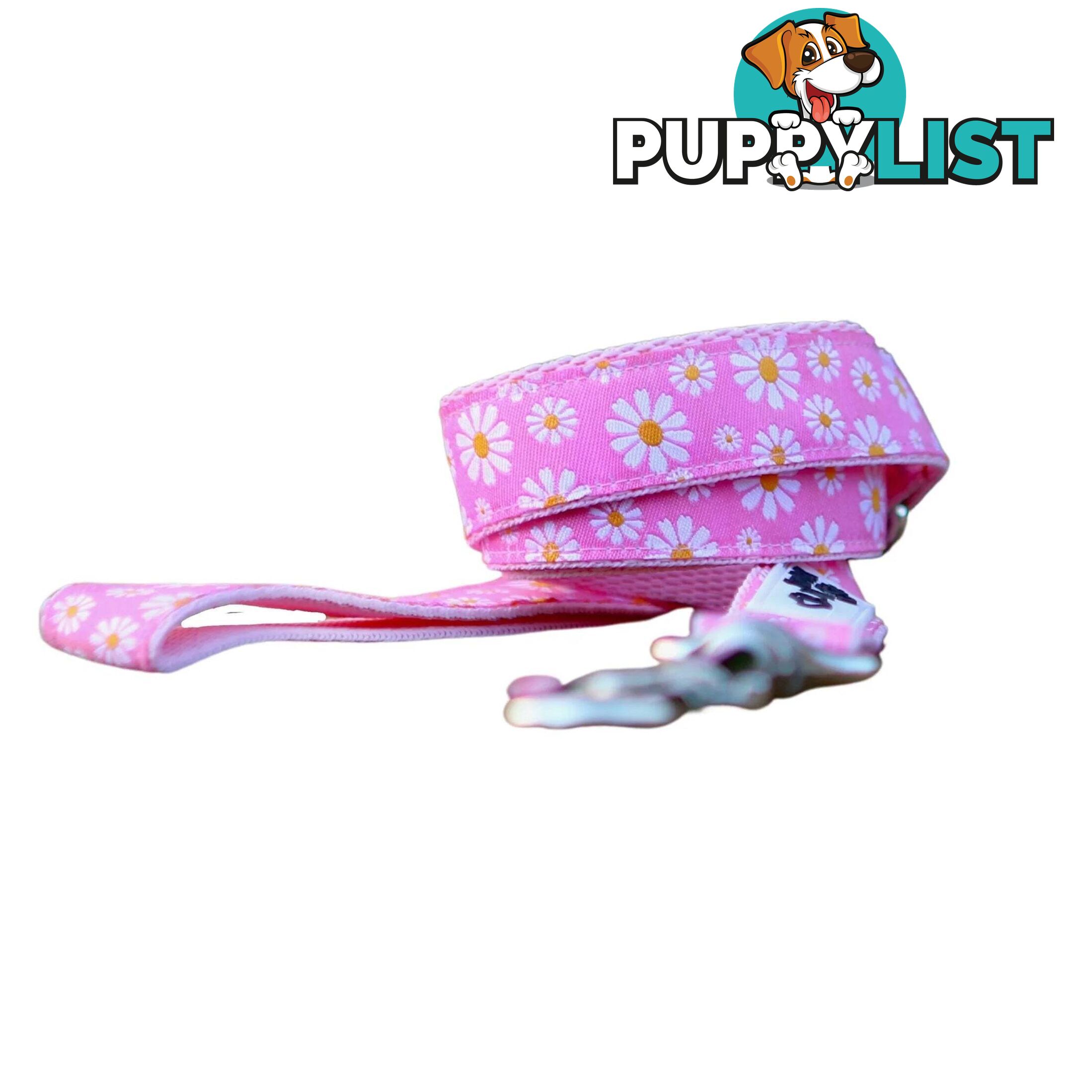 Daisy Dog Lead / Dog Leash - Hand Made by The Bark Side - TBSLDDAIPNK201.5