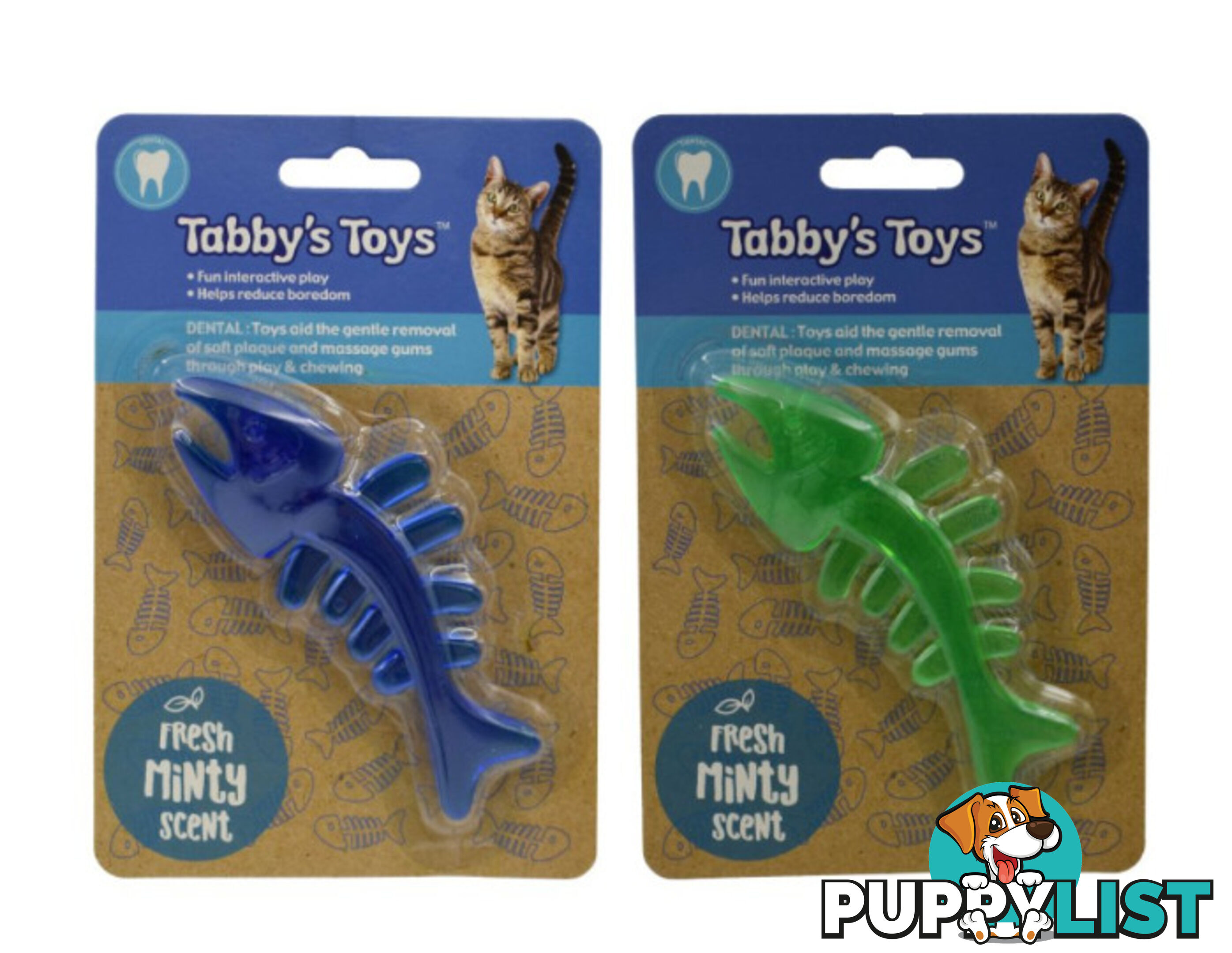 Cat Fish Skeleton Toy - Dental - Tabby's Toys - PPP-TOY2019111904GRN