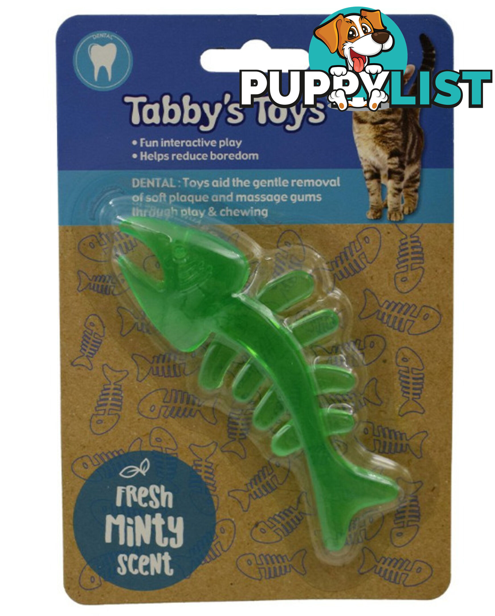 Cat Fish Skeleton Toy - Dental - Tabby's Toys - PPP-TOY2019111904GRN